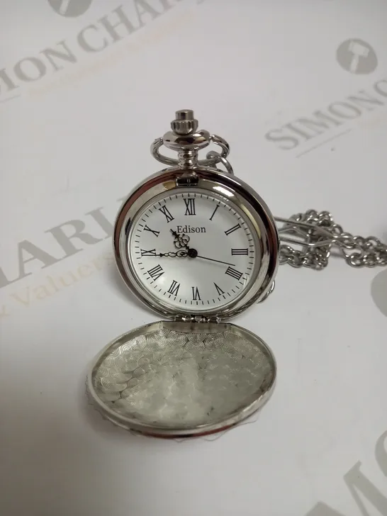 MENS EDISON POCKET WATCH WITH CHAIN