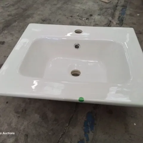 BOXED CANELLI CERAMIC SINGKE TAP VANITY BASIN WHITE 500 × 400mm