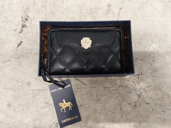 BOXED PAUL COSTELLA DRESSAGE BLACK ZIP WALLET (1 BOX)