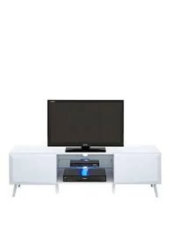 BOXED XANDER WIDE TV STAND WHITE (1 BOX)  RRP £199