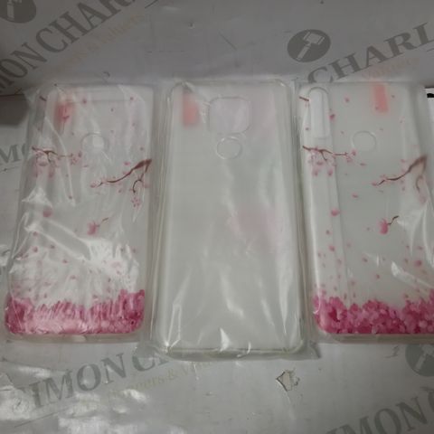 LOT OF APPROX 20 ASSORTED PHONE PROTECTIVE CASES IN VARIOUS PATTERNS & COLOURS	