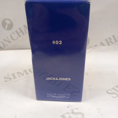 BOXED AND SEALED JACK AND JONES #02 EAU DE TOILETTE 75ML