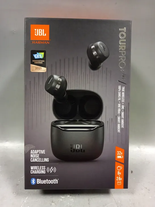 BOXED JBL BY HARMAN TOURPRO+ ADAPTIVE NOISE CANCELLING TRUE WIRELESS EARBUDS