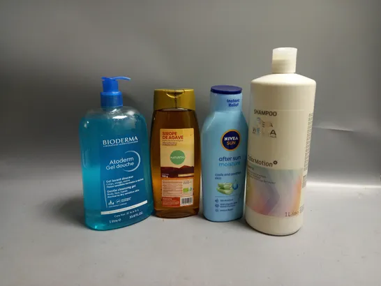 APPROXIMATELY 20 ASSORTED HEALTH AND BEAUTY PRODUCTS TO INCLUDE BIODERMA GENTLE CLEANSING GEL, WELLA COLORMOTION SHAMPOO, NIVEA AFTER SUN MOISTURISER 