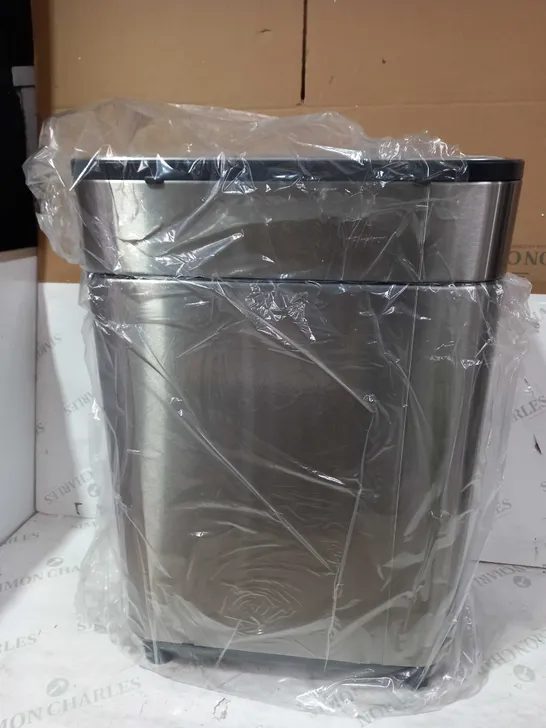 DESIGNER STAINLESS STEEL BIN WITH LID