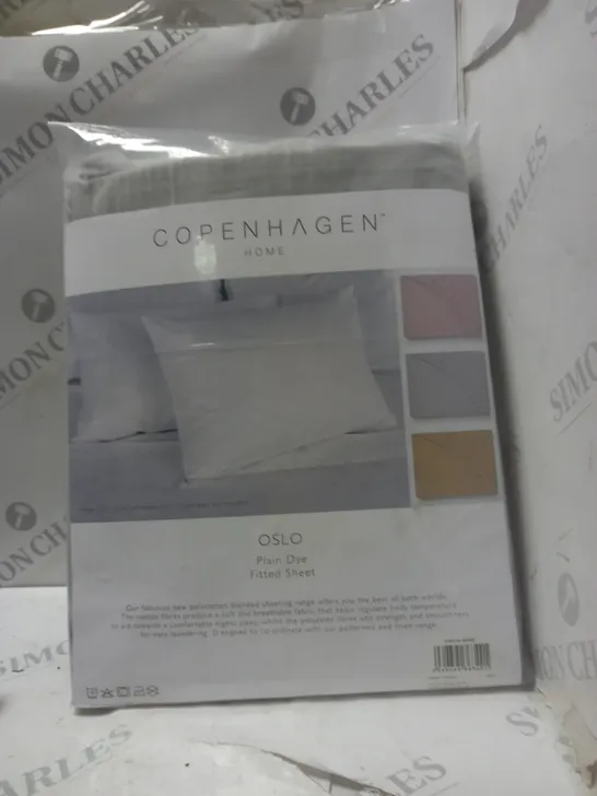 COPENHAGEN HOME OSLO PLAIN DYE FITTED SHEET 