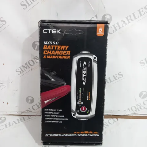 BOXED CTEK MXS 5.0 BATTERY CHARGER & MAINTAINER 