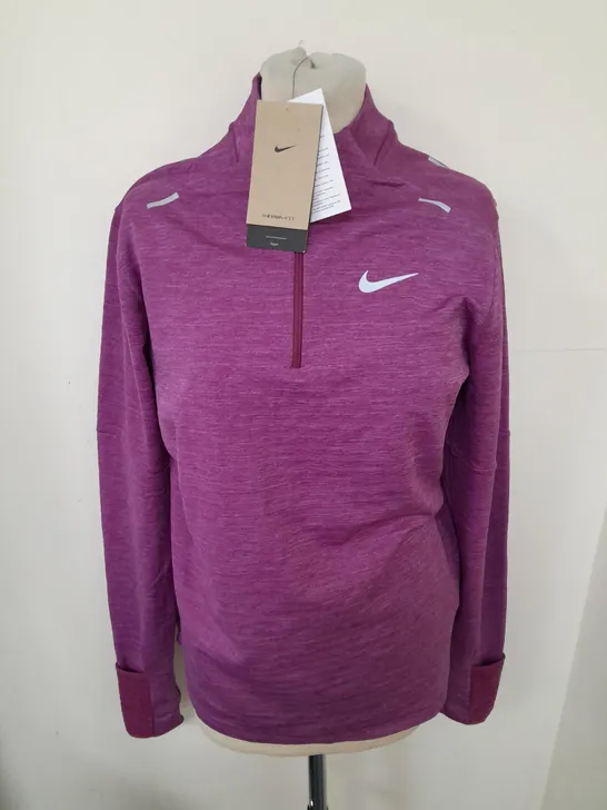 NIKE REPEL THERMA FIT MENS RUNNING TOP IN CERISE - M