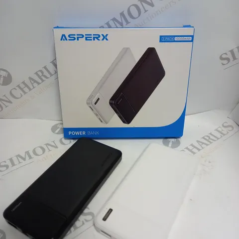 BOXED ASPERX 10000MAH POWERBANK TWIN PACK 