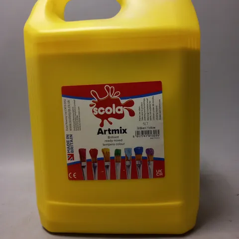 SCOLA ARTMIX READY MIXED PAINT IN BRILLIANT YELLOW (5L) - COLLECTION ONLY