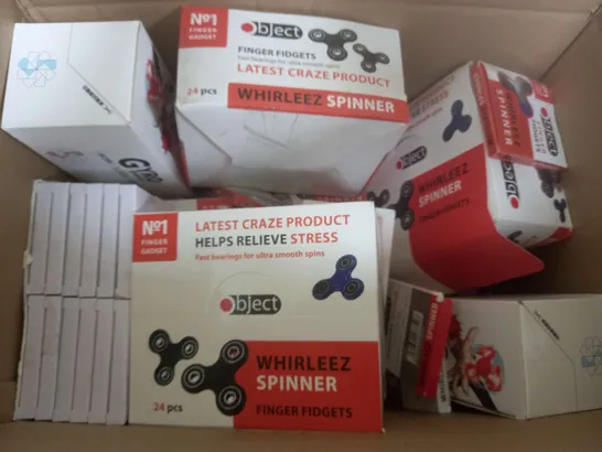 BOX OF APROX 100 FIDGET SPINNERS 