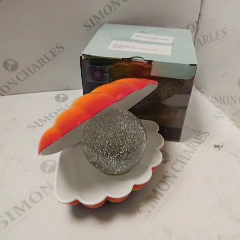 BOXED SENSE AROMA CLAM GLITTER PEARL COLOUR CHANGING LED LAMP - RAINBOW