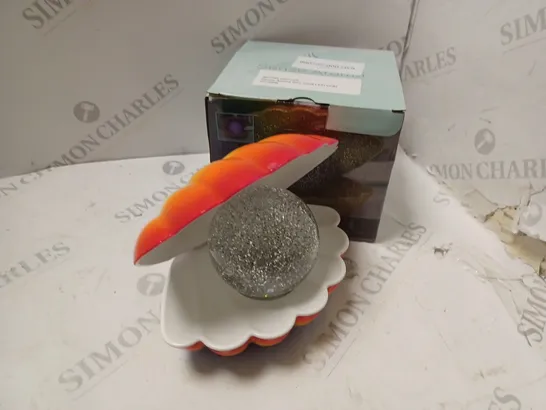 BOXED SENSE AROMA CLAM GLITTER PEARL COLOUR CHANGING LED LAMP - RAINBOW