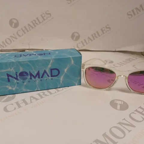 BOXED NOMAD KIDS ROSE PETAL PANCAKE CLEAR FRAMED SUNGLASSES 