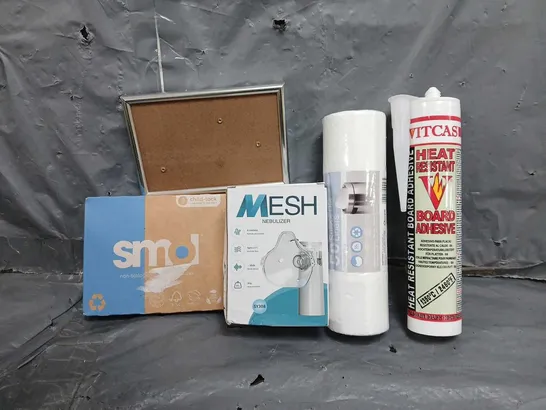 BOX OF APPROXIMATELY 14 ASSORTED ITEMS TO INCLUDE - MESH NEBUKUZER , SMOL , FRAME ETC