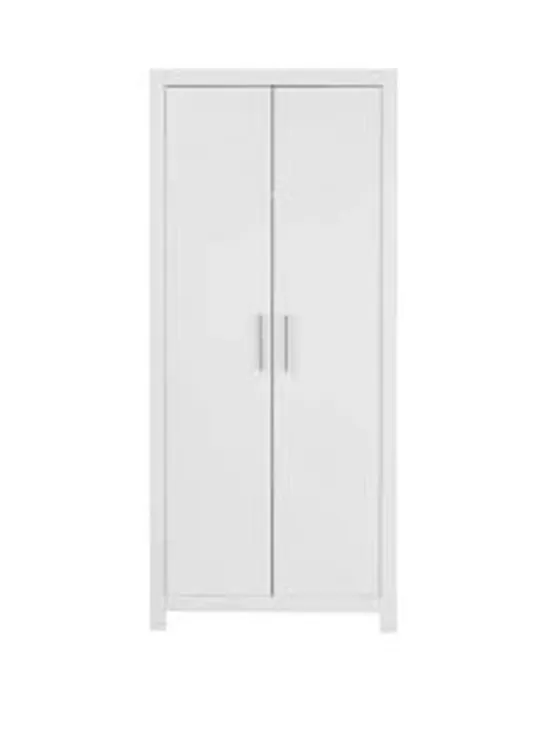 BOXED RIO 2-DOOR WARDROBE IN OAK - 2 BOXES COMPLETE