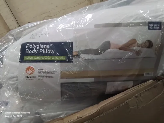 PALLET CONTAINING 2 LARGE BOXES OF POLYGIENE BODY PILLOWS