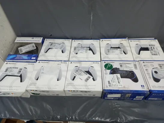 BOX OF APPROXIMATELY 10 PLAYSTATION GAME CONTROLLERS 