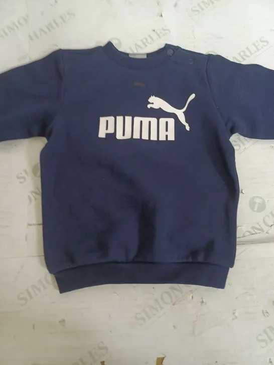 PUMA NAVY BLUE SWEATSHIRT - KIDS 12-18 MONTHS