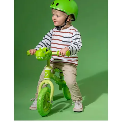 BOXED EVO BALANCE BIKE WITH DINO IN GREEN