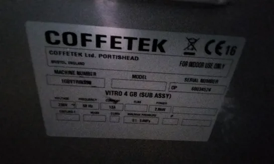 COFFETEK VITRO 4 GB COFFEE MACHINE