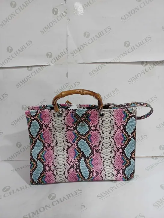 MODA IN PELLE SNAKE SKIN HANDBAG