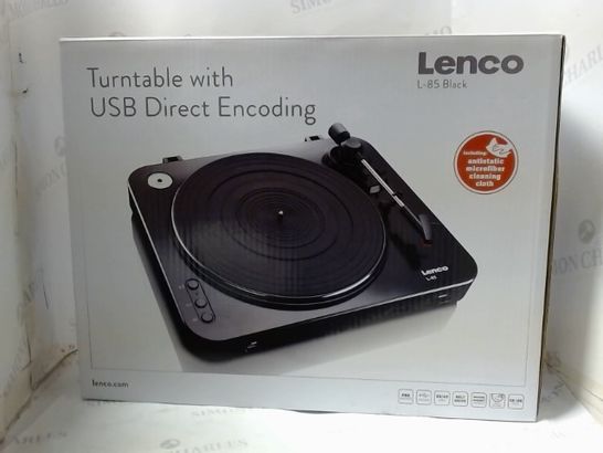 LENCO L-85 BELT DRIVE TURNTABLE WITH USB DIRECT ENCODING AND MOVING MAGNET CARTRIDGE 