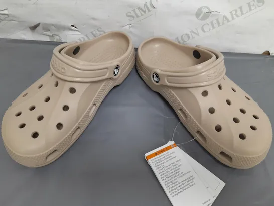 PAIR OF CROCS BAYA CLOGS IN TAUPE UK SIZE M5/W6