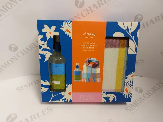 BOXED JOULES WINTER WALKS COSY SCARF AND BODY MIST SET