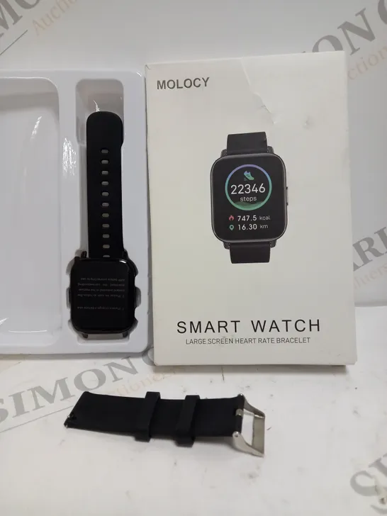 BOXED MOLOCY HEART RATE MONITORING SMART WATCH 