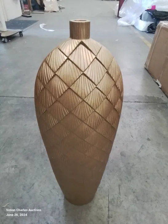 WALSENBURG GOLD 61CM RESIN FLOOR VASE