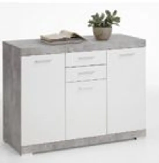 BRAND NEW BOXED BRISTOL 3XL SIDEBOARD CONCRETE GLOSS (2 BOXES)