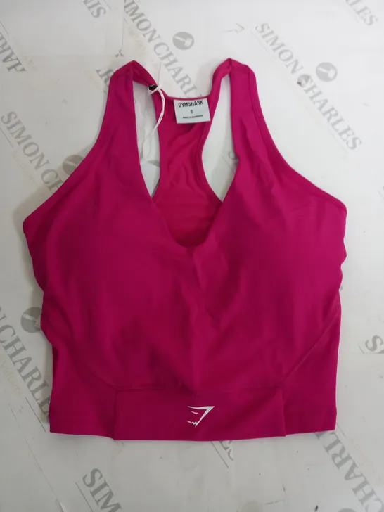 GYM SHARK PINK SPORTS BRA -SMALL