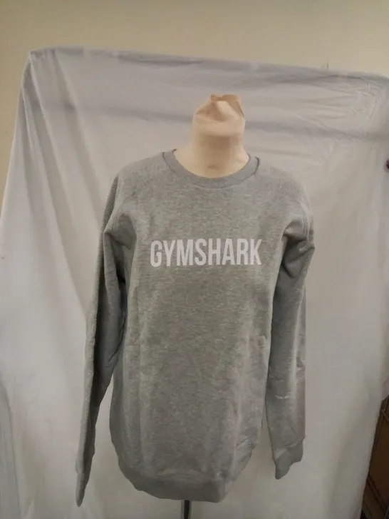 GREY GYMSHARK JUMPER SIZE M