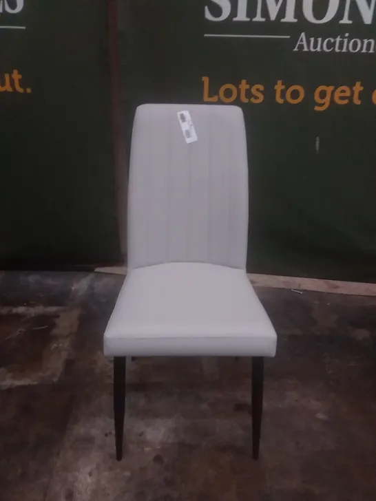 PU LIGHT GREY DINING CHAIR