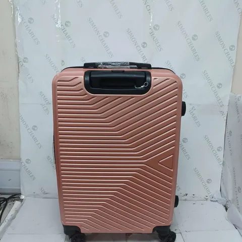 ROSE GOLD CODE LOCKED TRAVEL SUITCASE 