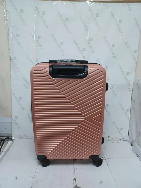 ROSE GOLD CODE LOCKED TRAVEL SUITCASE 