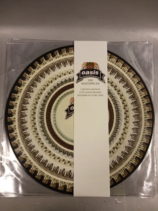 OASIS THE MASTERPLAN LIMITED EDITION 25TH ANNIVERSARY ZOETROPE PICTURE DISC VINYL 