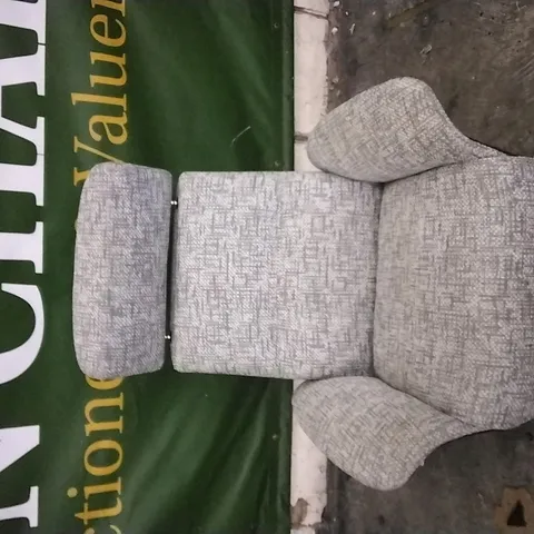 QUALITY BRITISH DESIGNED & MANUFACTURED G PLAN GREY PATTERNED FABRIC SWIVEL CHAIR