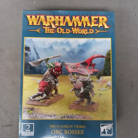 BOXED WARHAMMER THE OLD WORLD ORC & GOBLIN TRIBES ORC BOSSES 2 MINIATURE SET