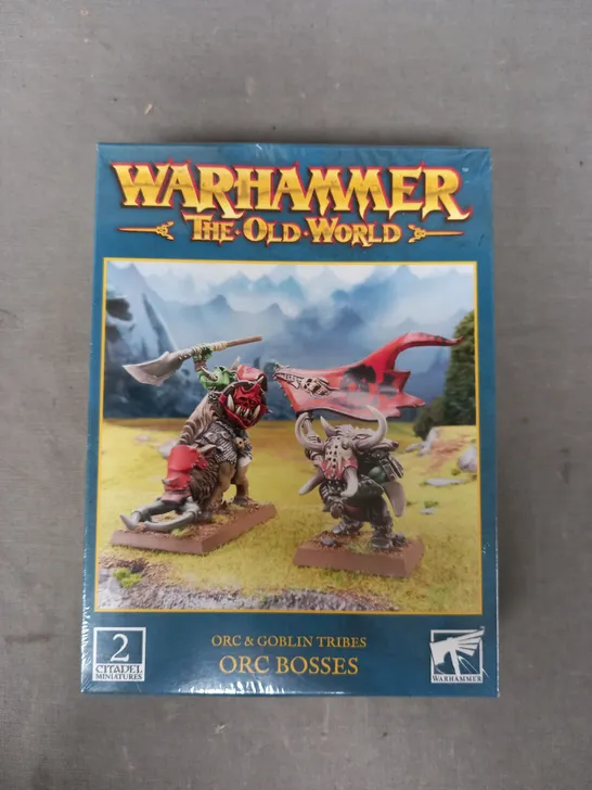 BOXED WARHAMMER THE OLD WORLD ORC & GOBLIN TRIBES ORC BOSSES 2 MINIATURE SET