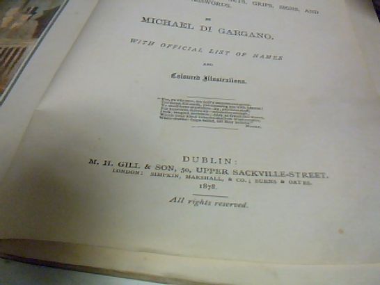 IRISH AND ENGLISH FREEMASONS AND THEIR FOREIGN BROTHERS PUBLISHED IN 1878