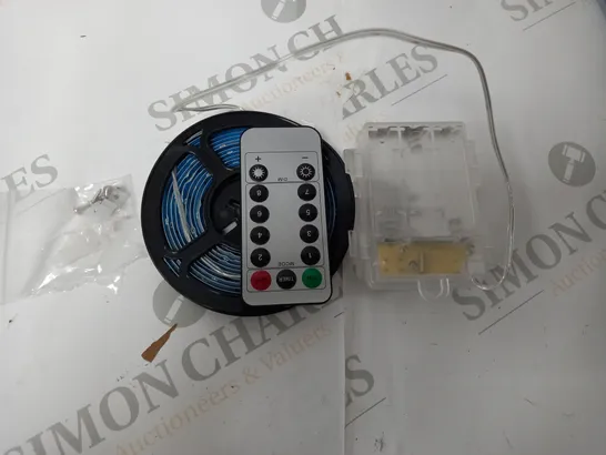 BATTERY OPERATED LED WHITE STRIP LIGHTS WITH REMOTE 