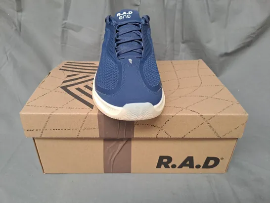 BOXED PAIR OF R.A.D ONE SHOES IN BLUE UK SIZE 8.5