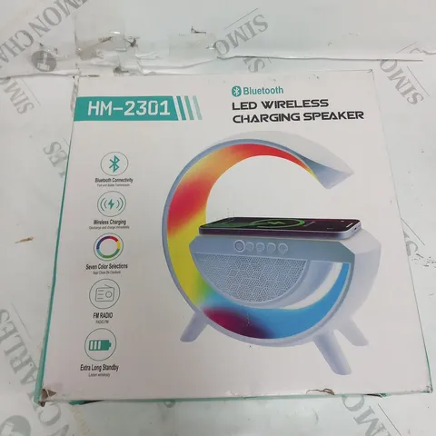 BOXED HM-2301 LED WIRELESS CHARGING SPEAKER