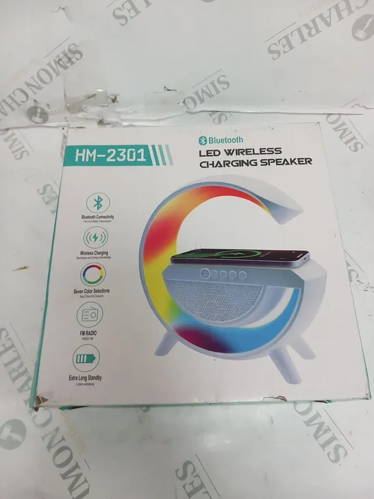 BOXED HM-2301 LED WIRELESS CHARGING SPEAKER