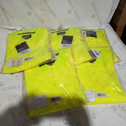 LOT OF 5 BRAND NEW WOMENS HI-VIS YELLOW POLOS - SIZE 20