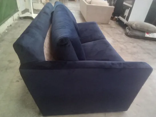 QUALITY DESIGNER BAILEY LHF SOFA BED SECTION - DARK BLUE FABRIC 