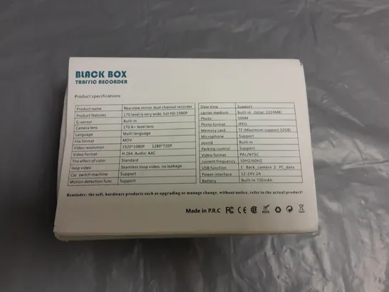 BLACK BOX TRAFFIC RECORDER DASH CAM 