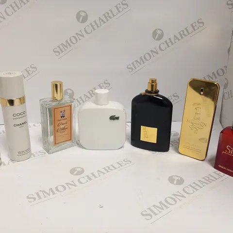 APPROXIMATELY 12 ASSORED UNBOXED FRAGRANCES TO INCLUDE; GIORGIO ARMANI, PACO RABANNE, TOM FORD AND CHANEL